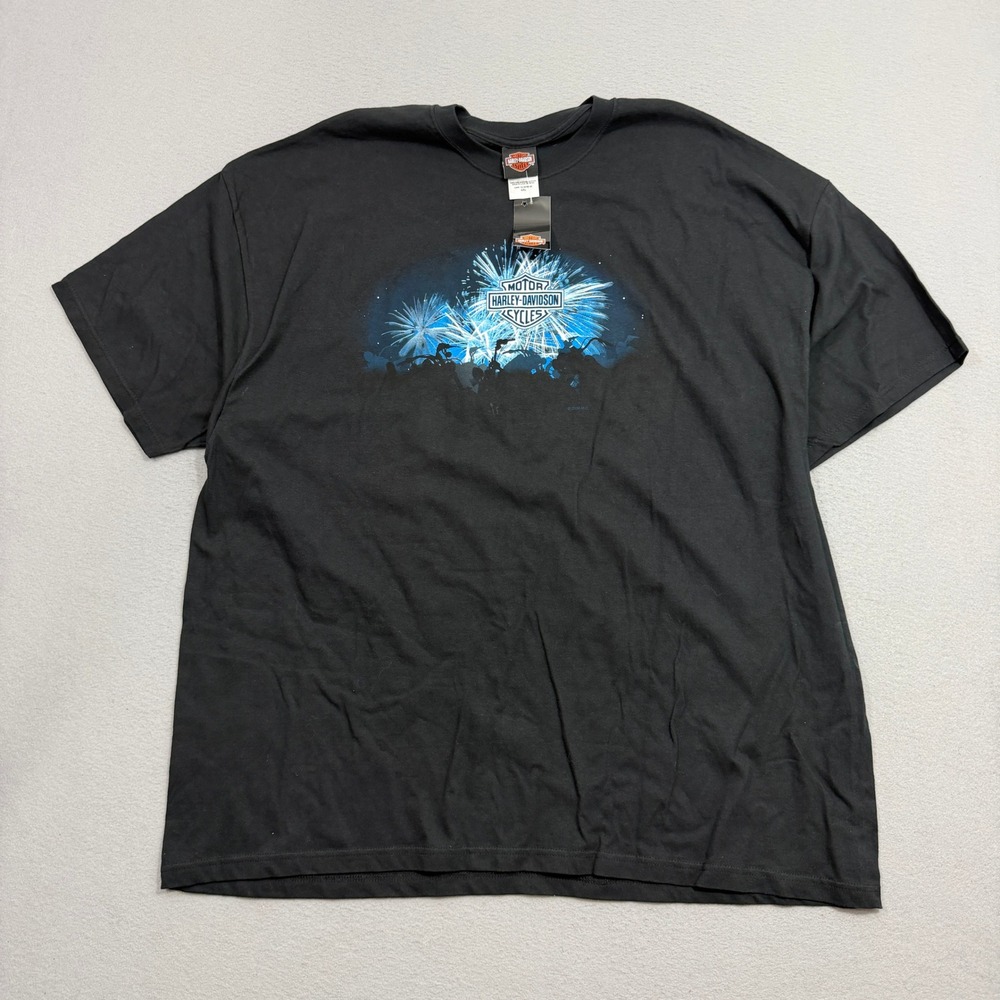 Harley-Davidson T-Shirt Men 4XL Black Hills Fireworks Graphic Cotton Biker NEW
